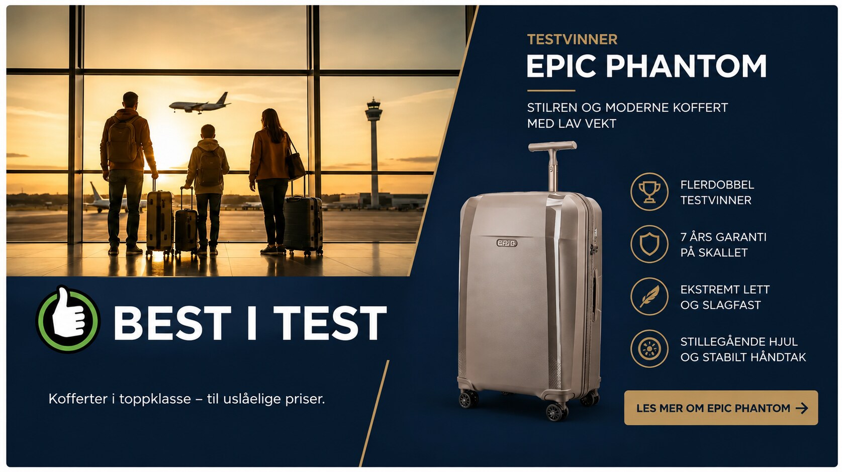 EPIC Phantom best i test – lett og slagfast koffert