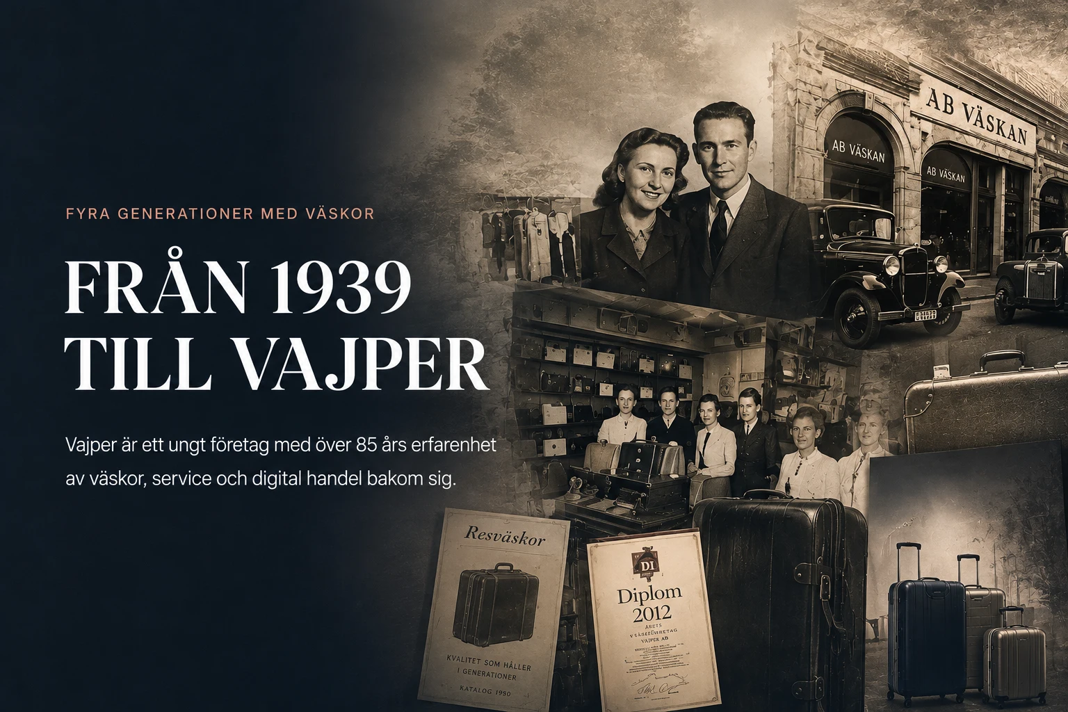 Vajpers tidslinje fra 1939 til fire generationer i dag