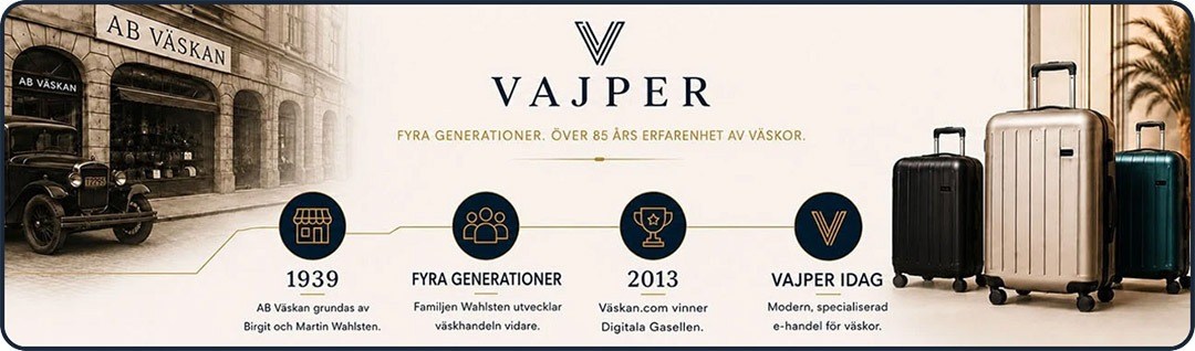 Fyra generationers erfarenhet av väskor sedan 1939 – läs historien bakom Vajper